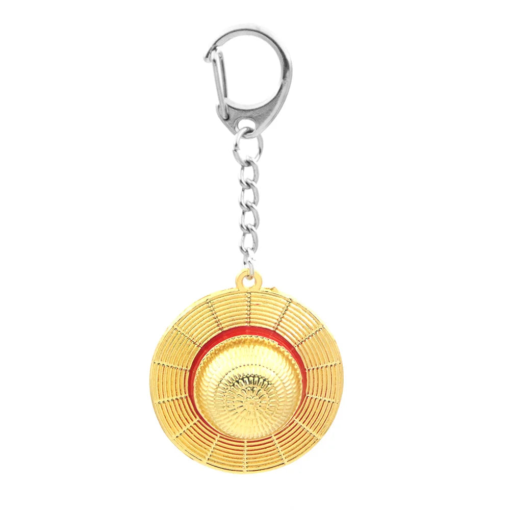 Anime Straw Hat Zinc Alloy Keychain