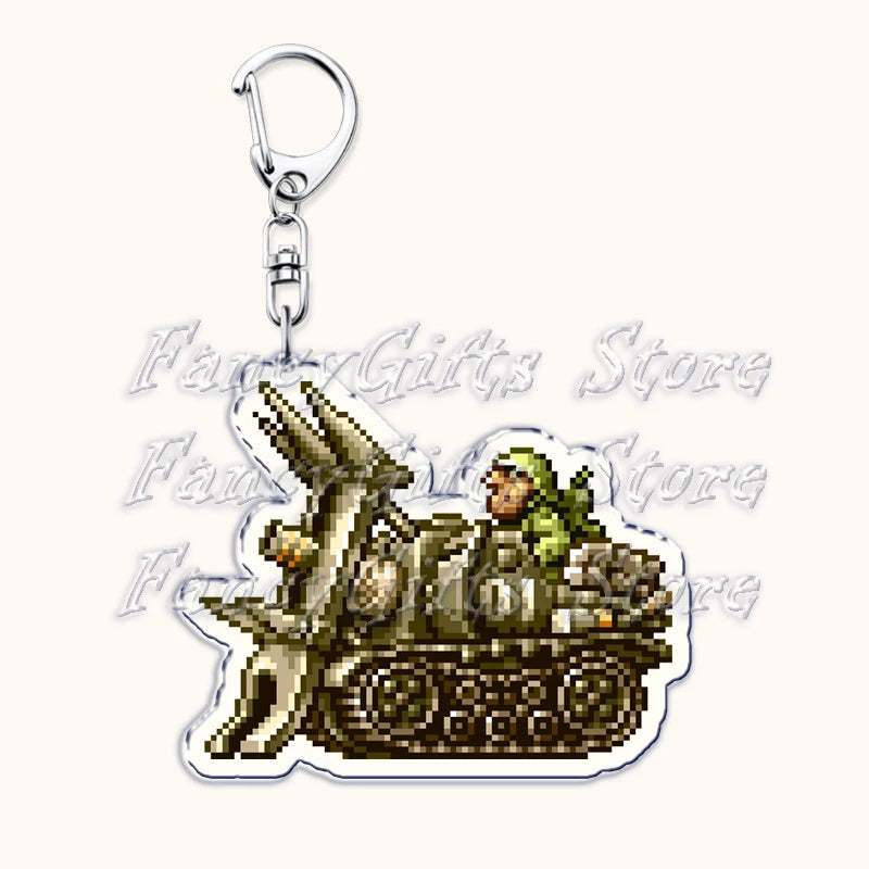 Metal Slug Acrylic Keychain with Lobster Clasp