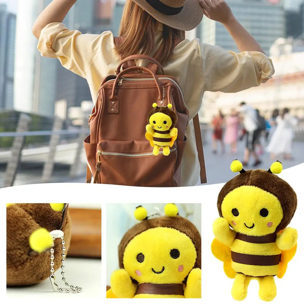 Plush Honeybee Bag Charm and Keychain