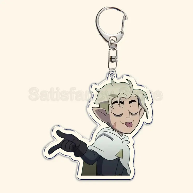 Printed Acrylic Character Keychain with Metal Clasp