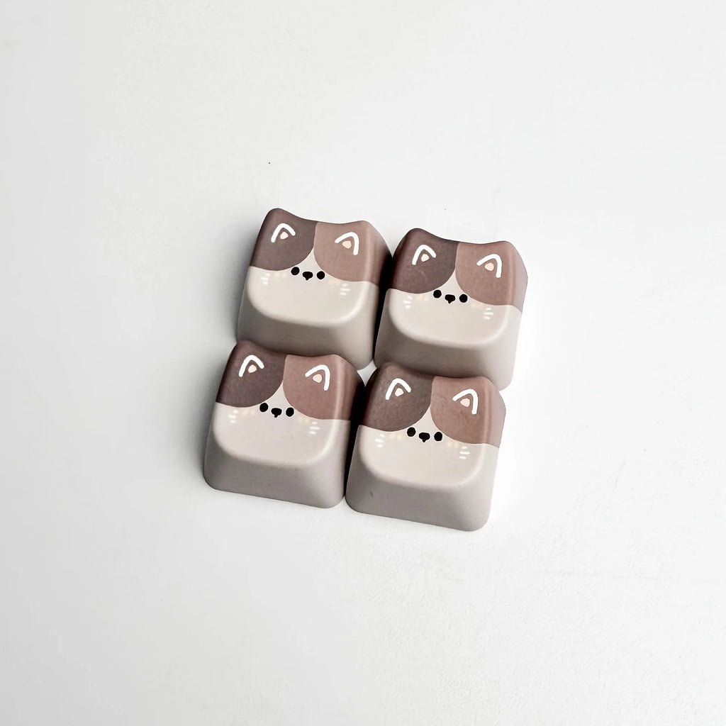 Cat Keyboard Button Keychain with Clip