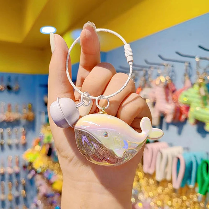 Cute Whale Dolphin Keychain Marine Animal Doll Kawaii Keyring Car Key Chain Accessories For Men Women Couple Bag Jewelry