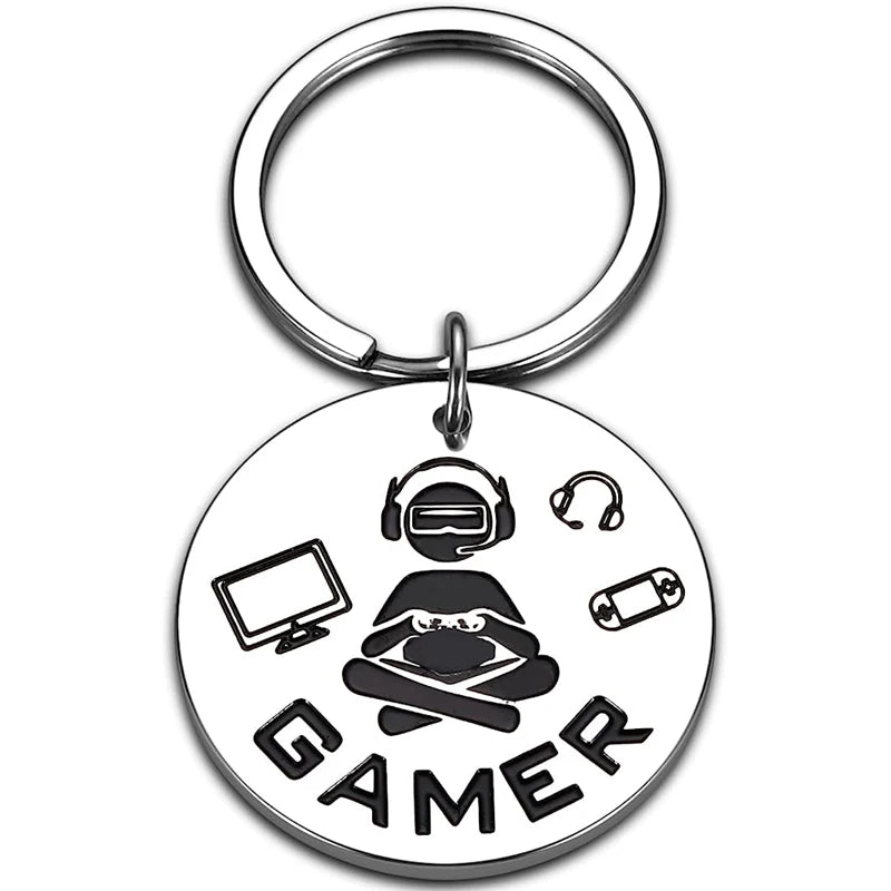 Engraved Controller Stainless Steel Keychain