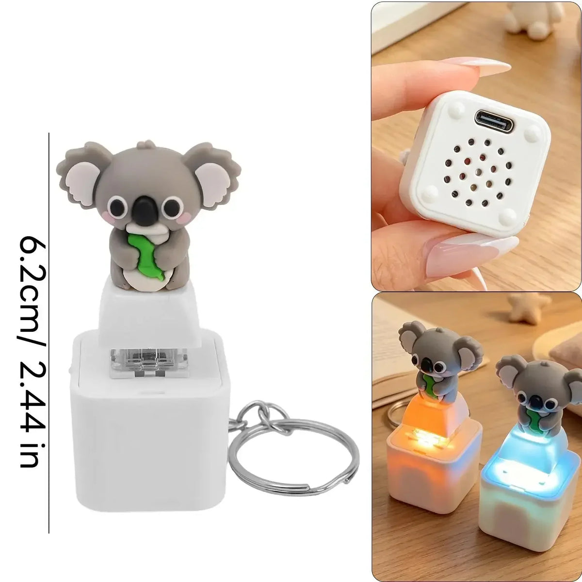 Rechargeable Koala Mechanical Switch Keychain