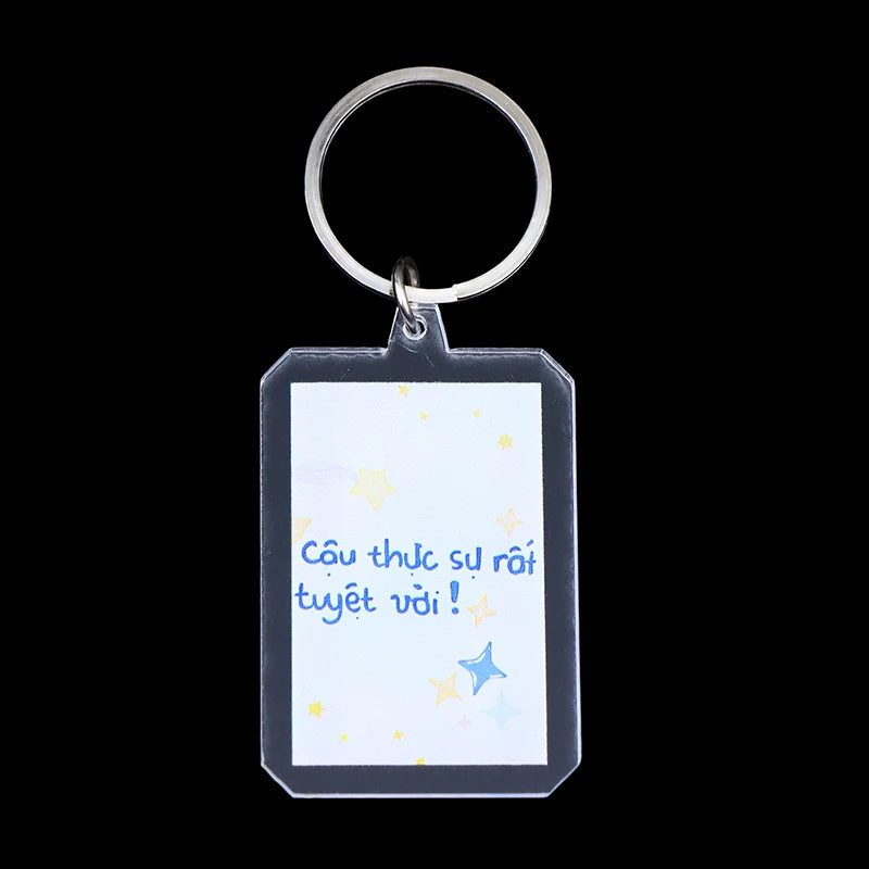 Slim Acrylic Cartoon Keychain Charm