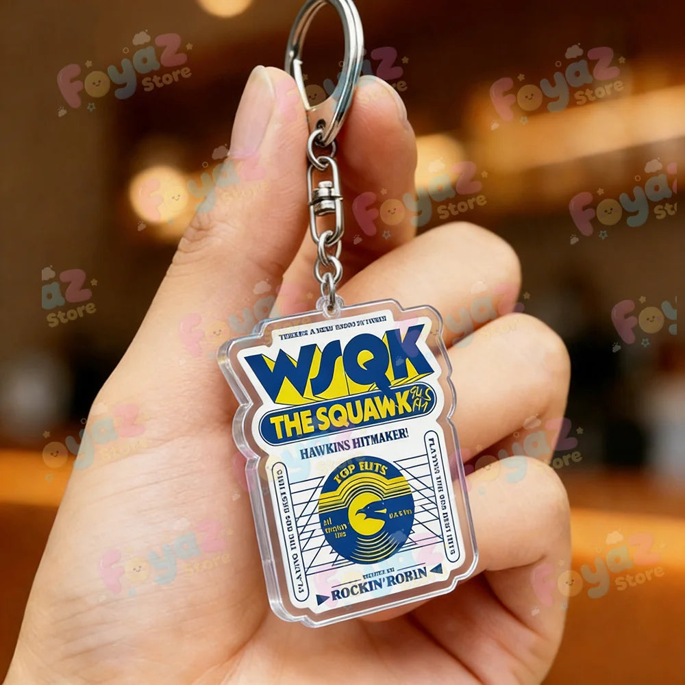 Upside Down Acrylic Keychain with Lobster Clasp