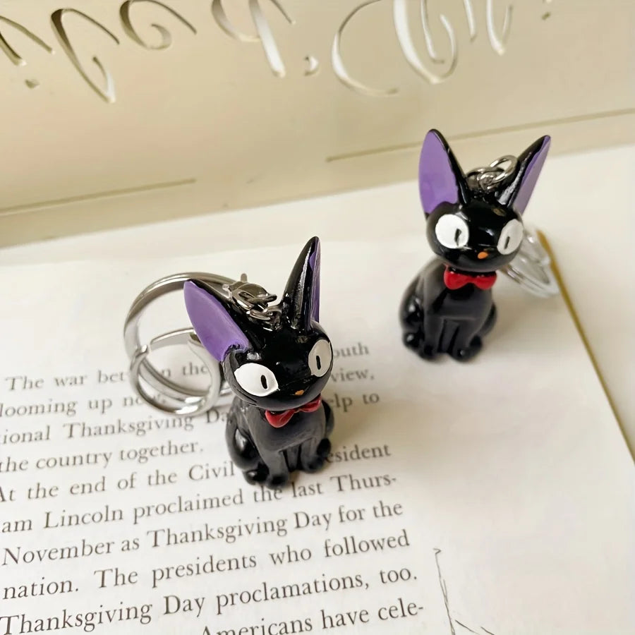 Black Cat Charm Keychain