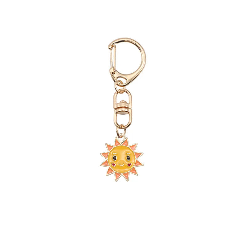 Celestial Space Charm Keychain with D-Shaped Clasp