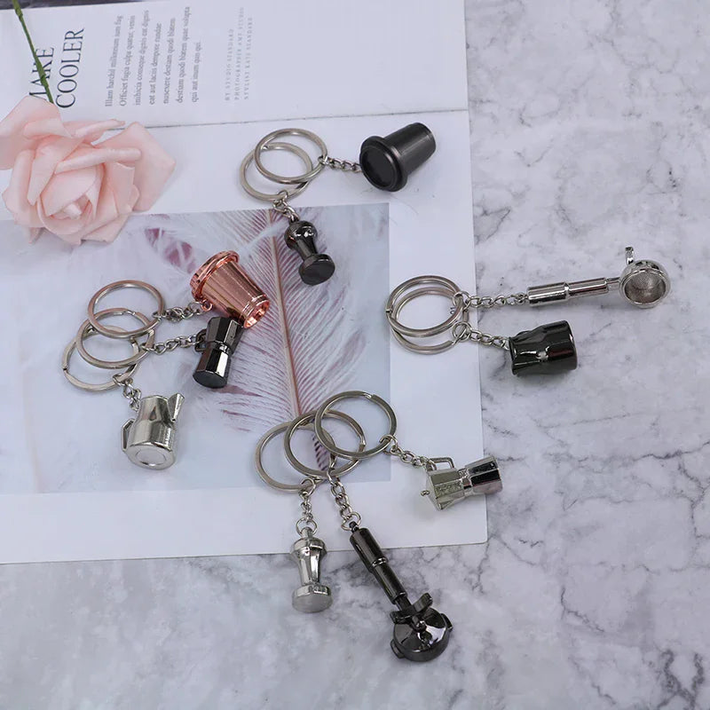 Coffee Handle Charm Keychain