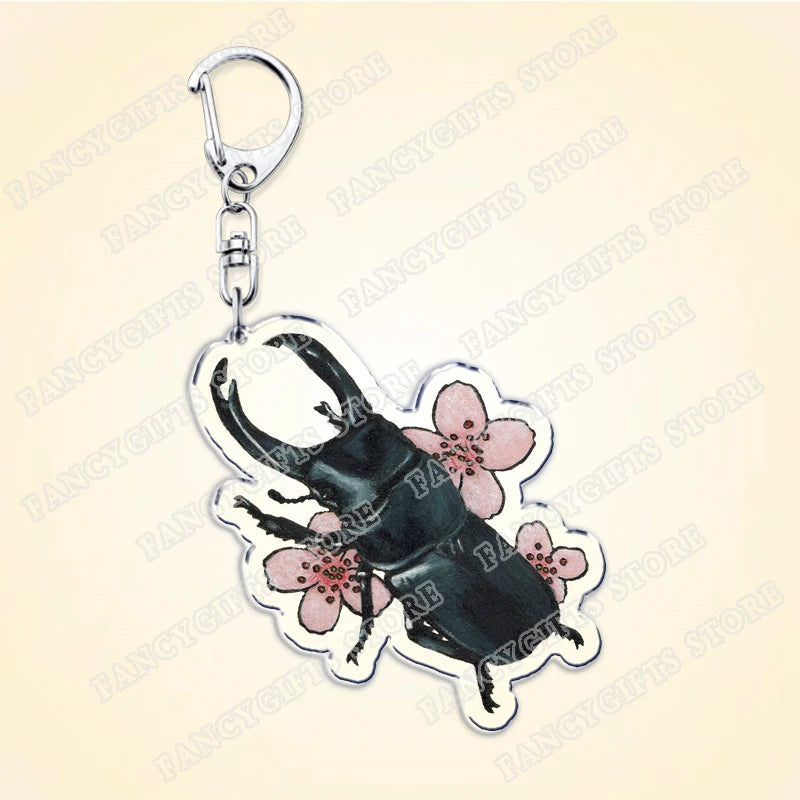 Beetle Acrylic Keychain with Lobster Clasp