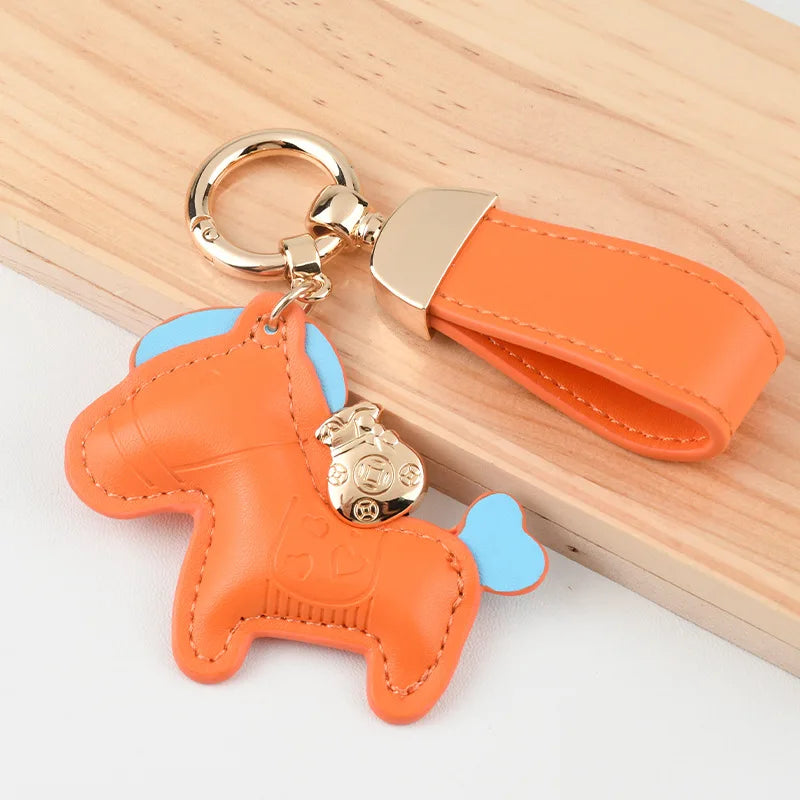 2026 Horse Keychain Cute Pony Keyring Cartoon CUTE Animal Bag Pendant Women Men Unisex