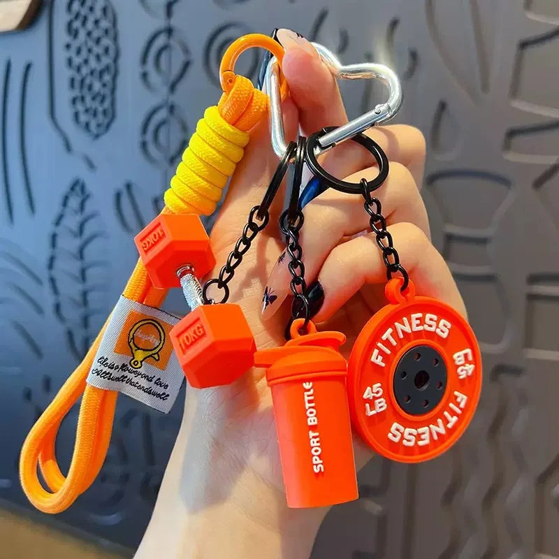 Kettlebell Keychain with Carabiner Clip
