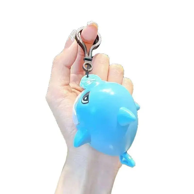 Cartoon Shark Pull-Line Keychain