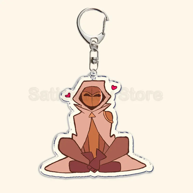 Printed Acrylic Character Keychain with Metal Clasp
