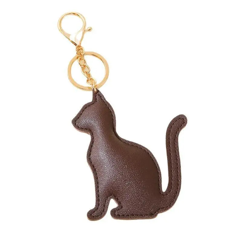 Cat-Shaped Keychain with Zinc Alloy Clasp
