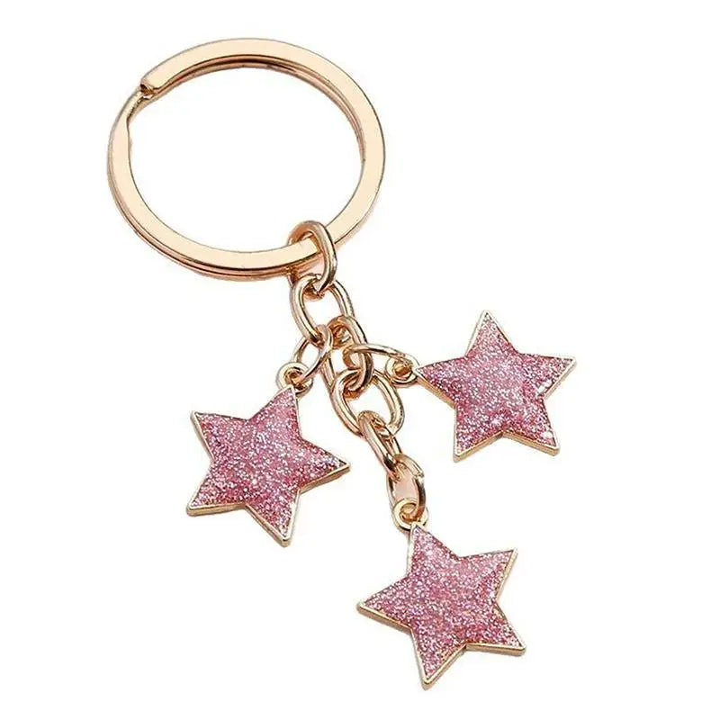 Star Enamel Keychain Lovely Handmade Multicolor DIY Decor Lightweight Souvenir Gift for Women Men Anniversary