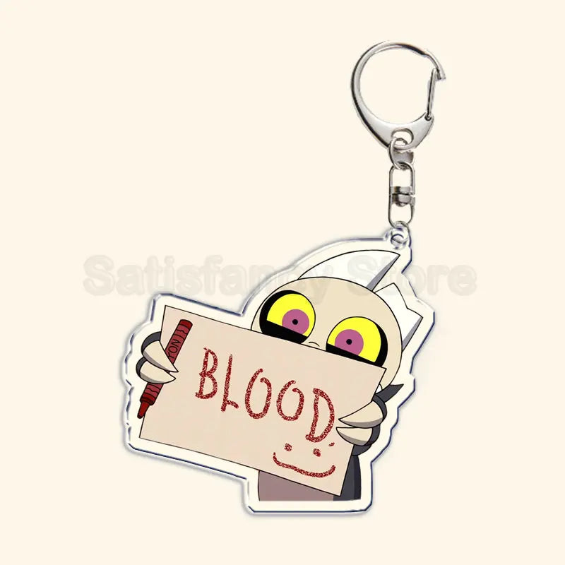 Printed Acrylic Character Keychain with Metal Clasp