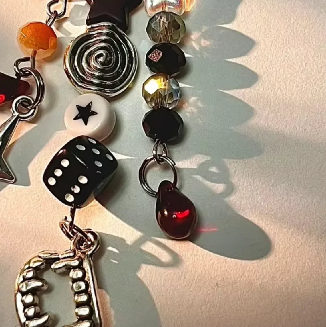 Neo-Gothic Multi-Charm Keychain and Bag Charm