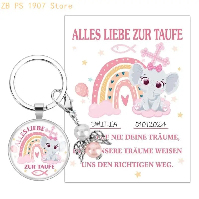 Faith Rainbow Keychain Charm in Zinc Alloy