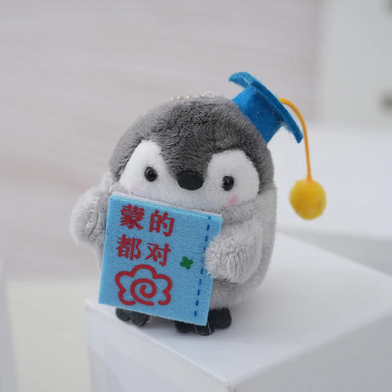 Plush Penguin Keychain Charm with Ball Chain