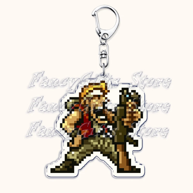 Metal Slug Acrylic Keychain with Lobster Clasp